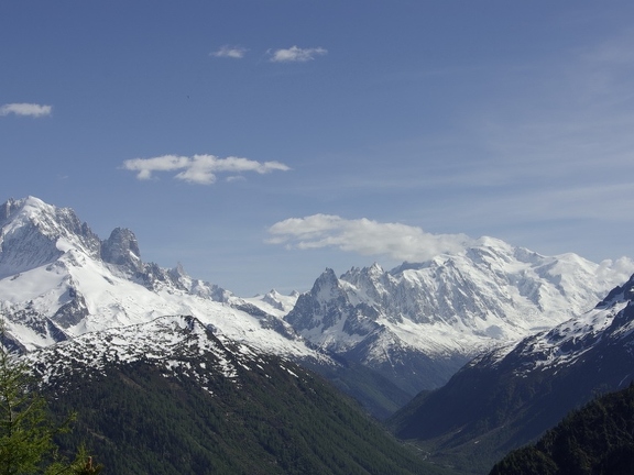 Vue sur le massif du Mont-Blanc